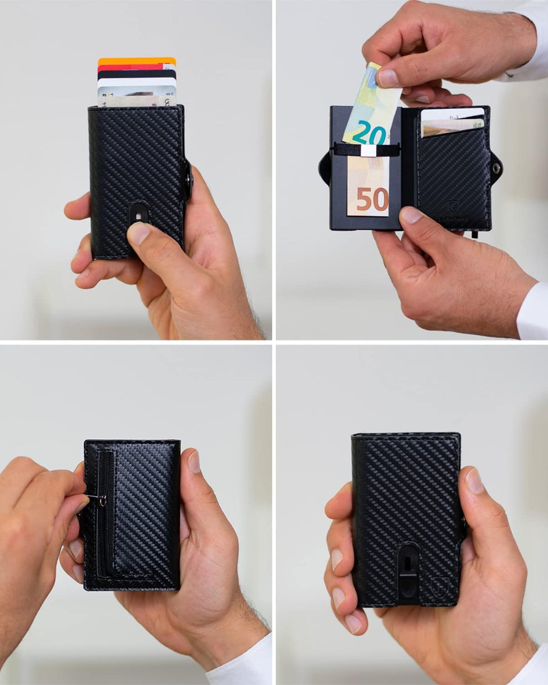 Lederhand® Aventus Wallet – Premium Leder Geldbörse handgemacht für Herren und Damen Portemonnaie Al