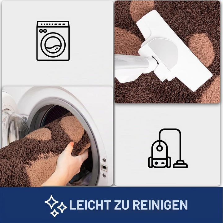 FCSDETAIL Schmutzfangmatte waschbar 80 x 120 cm, Fussmatte Innen, absorbierend Fussmatte, rutschfest