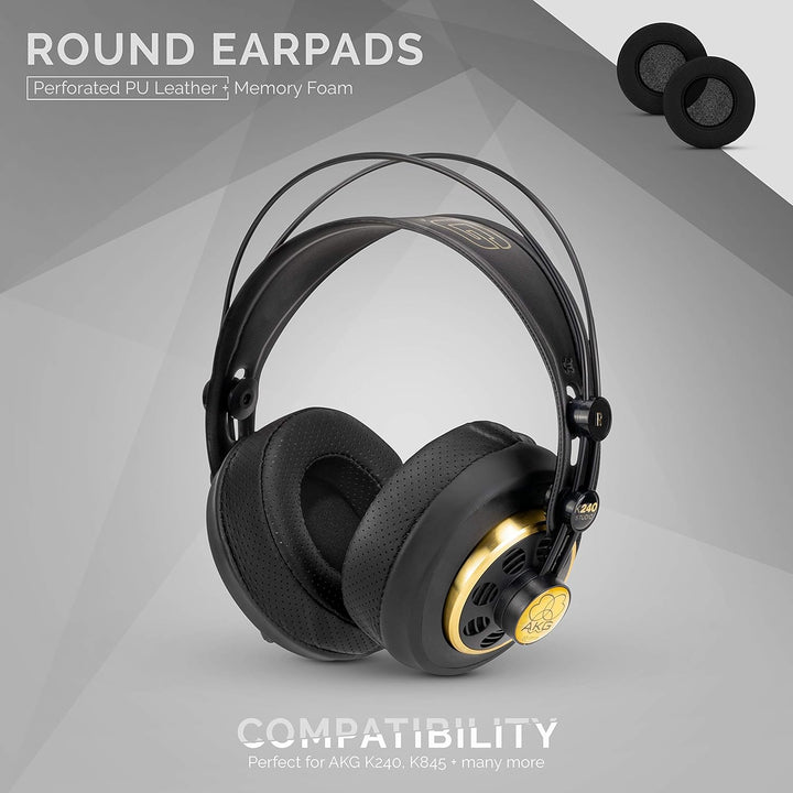 Brainwavz Runde Ohrpolster aus Memory-Schaumstoff – geeignet für viele grosse Kopfhörer SteelSeries,
