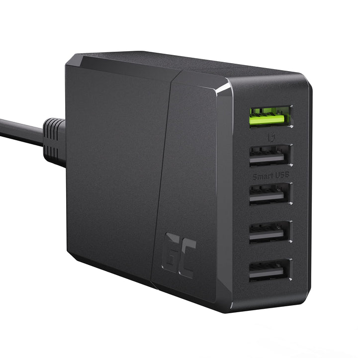 USB-A Ladegerät 52W 5 Port USB Green Cell Power Adapter mit Quick Charge 3.0 Handy Schnellladegerät