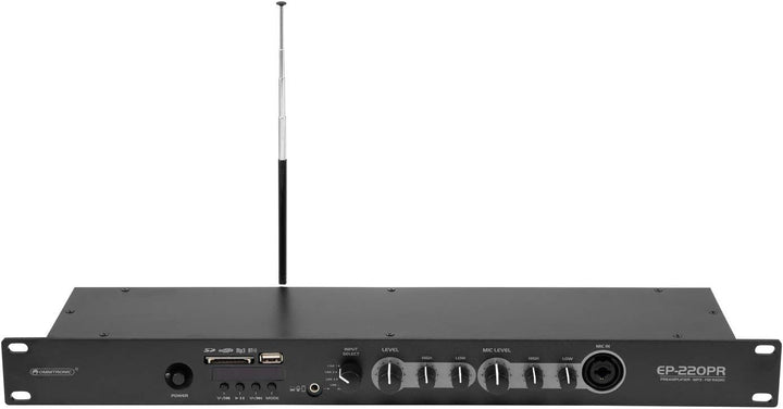 OMNITRONIC EP-220PR Vorverstärker mit MP3-Player, Bluetooth und FM-Radio
