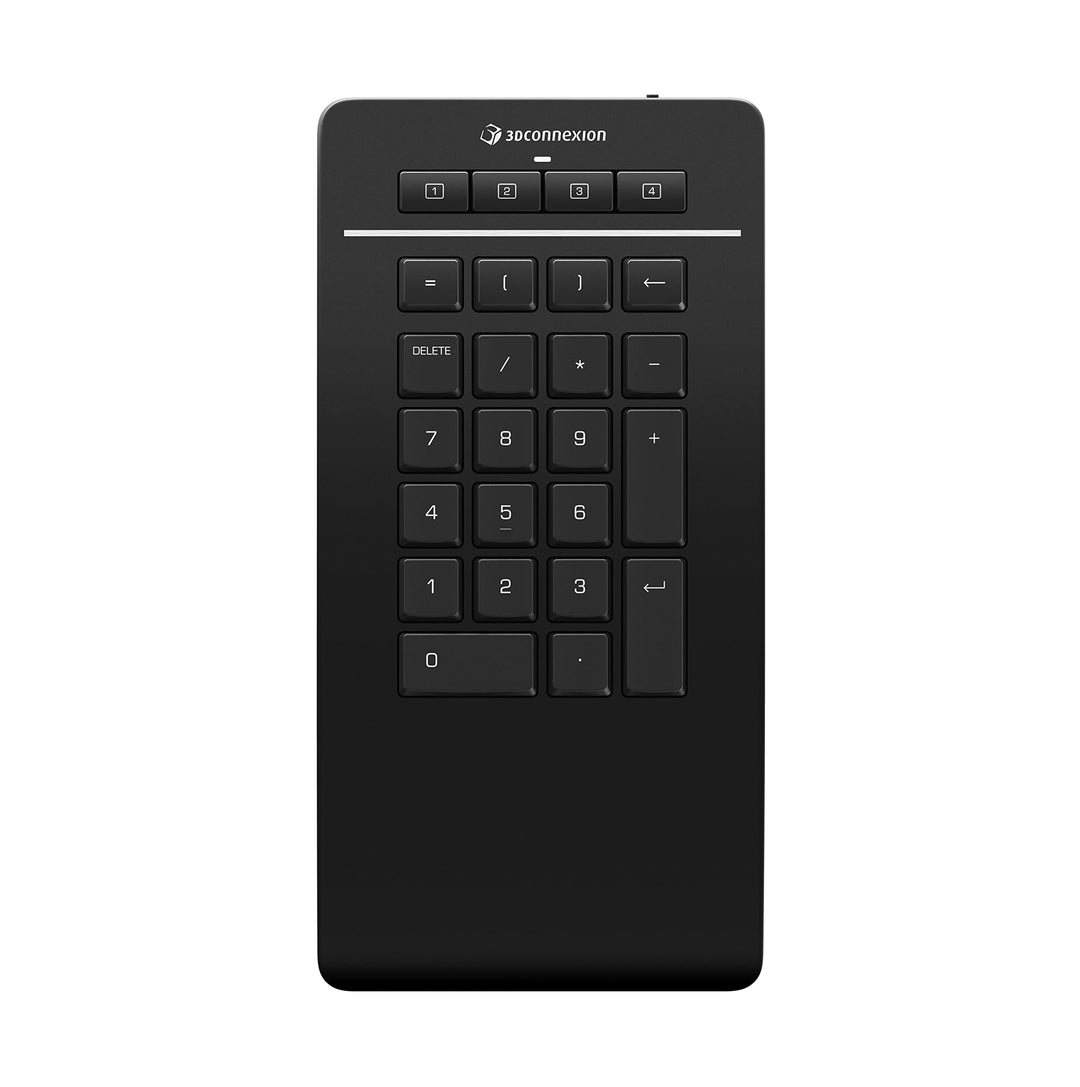 3Dconnexion Numpad Pro (Kabelloser Nummernblock, Bluetooth, USB-C), Mattschwarz