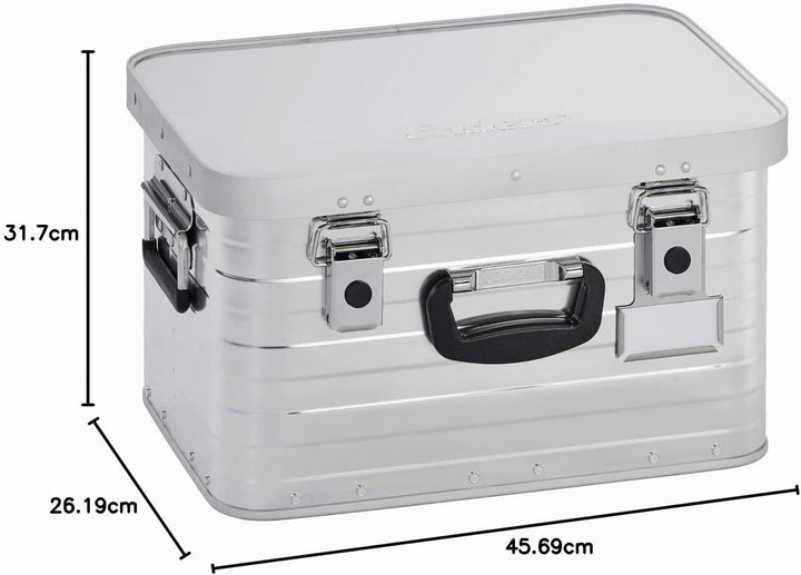 Enders Alubox 29 L mit Schloss Set - Aluminium Box 0,8 mm Wandstärke, spritzwasserdicht, stapelbar -