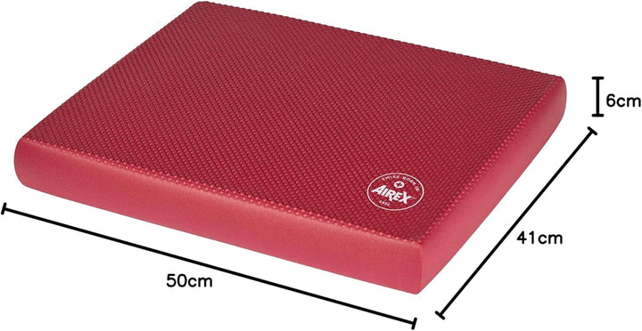 Airex Balance-Pad Cloud Ruby Red Trainingskissen, sehr weicher Sportschaum, 50 x 41 x 6 cm
