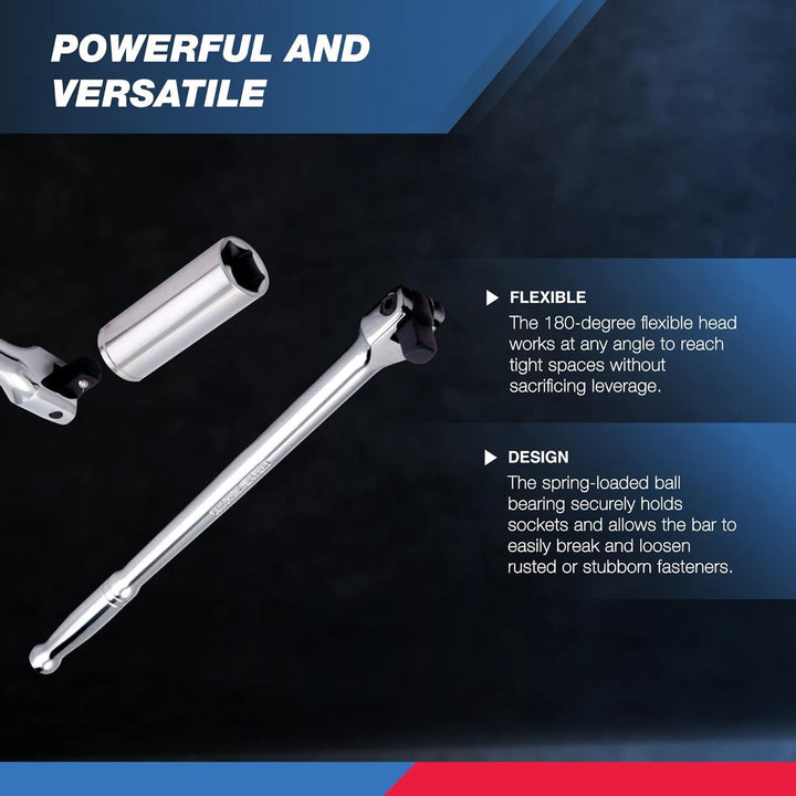 Neiko 00211A 1/2-Zoll-Antriebs-Verlängerungsstange, 45,7 cm lang, hergestellt aus CrV-Stahl, 1/2-Zol