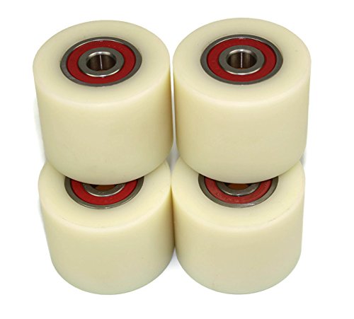 (50-40-10) 4 x 50 mm Durchmesser gefräste Nylon-Rollen hergestellt in der EU (40 mm breit - 10 mm La