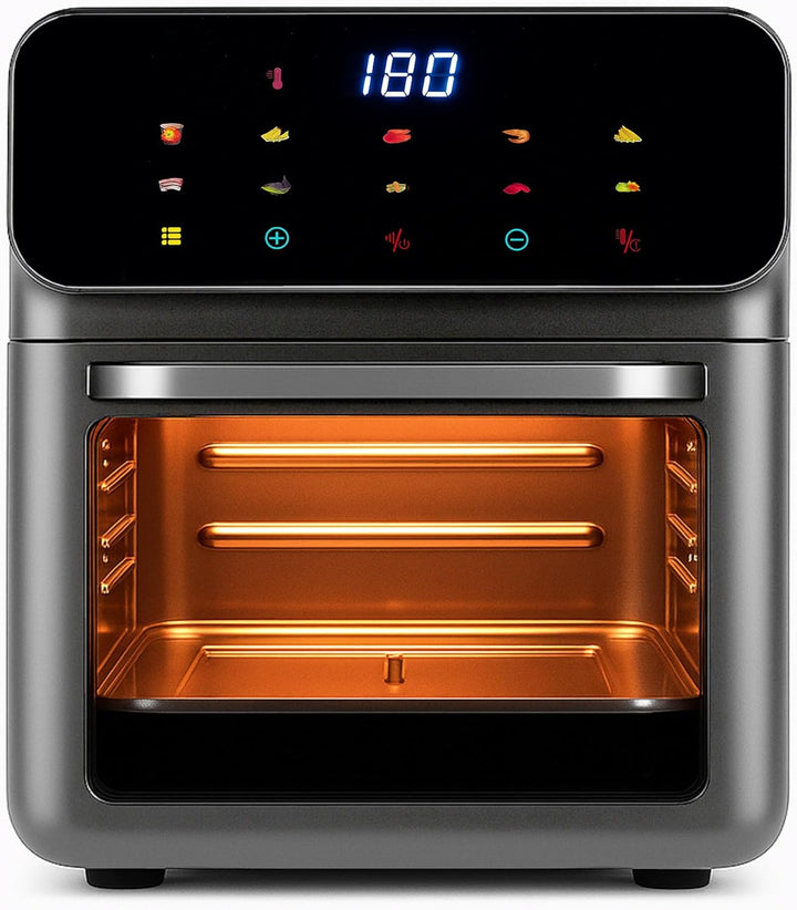 Retoo Heissluftfritteuse mit Backofenfunktion 12 L– Airfryer mit Sichtfenster & 10 Programmen 1350 W