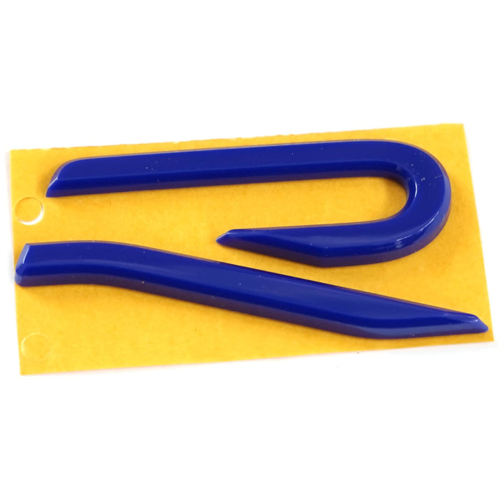 Volkswagen 5H0853675S502 Schriftzug R Emblem Tuning Sport Logo Aufkleber Design, blau