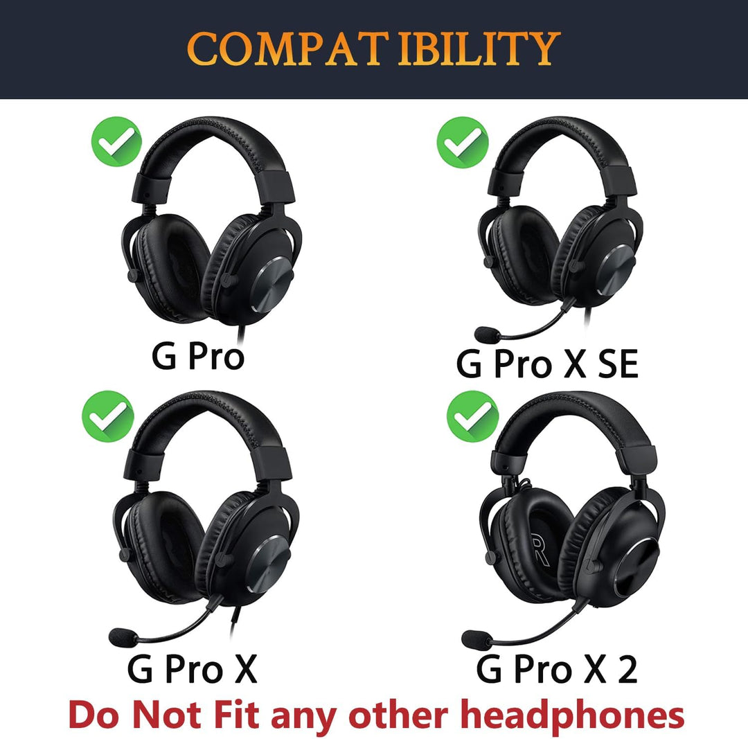 SOULWIT Kühlgel Ersatzpolster Ersatz Ohrpolster für Logitech G Pro, G Pro X, G Prox 2, G Pro X SE Ko
