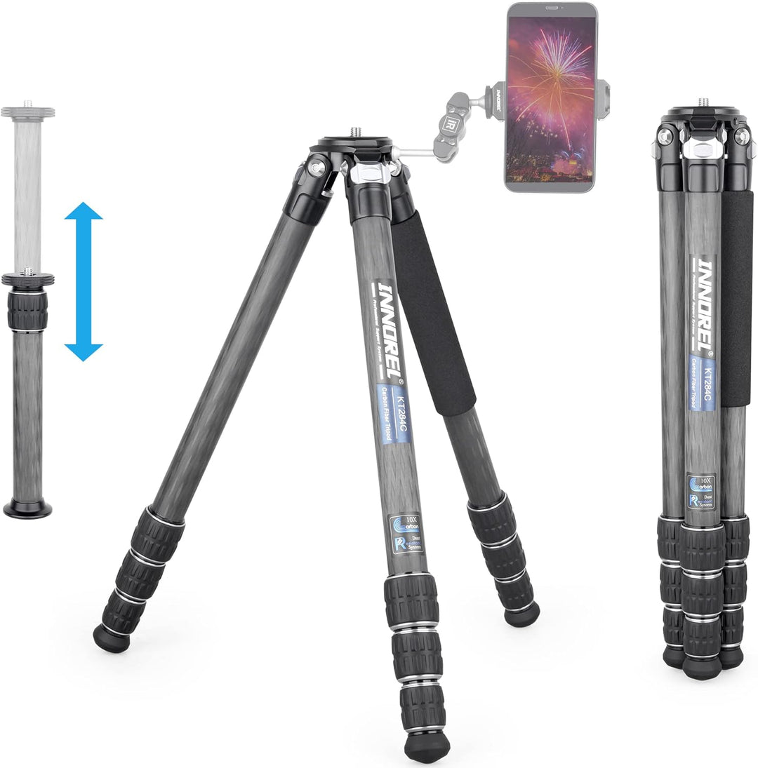 Karbonfaser-Stativ-INNOREL KT284C Super tragbares Reisestativ für DSLR-Kamera Robuster kompakter Stä