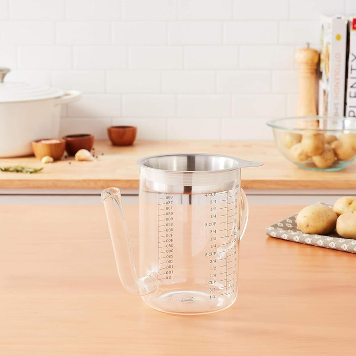 Küchenprofi 1012362800 Fett-Trennkanne, Silber / Transparent, 1er Pack, K1012362800, A