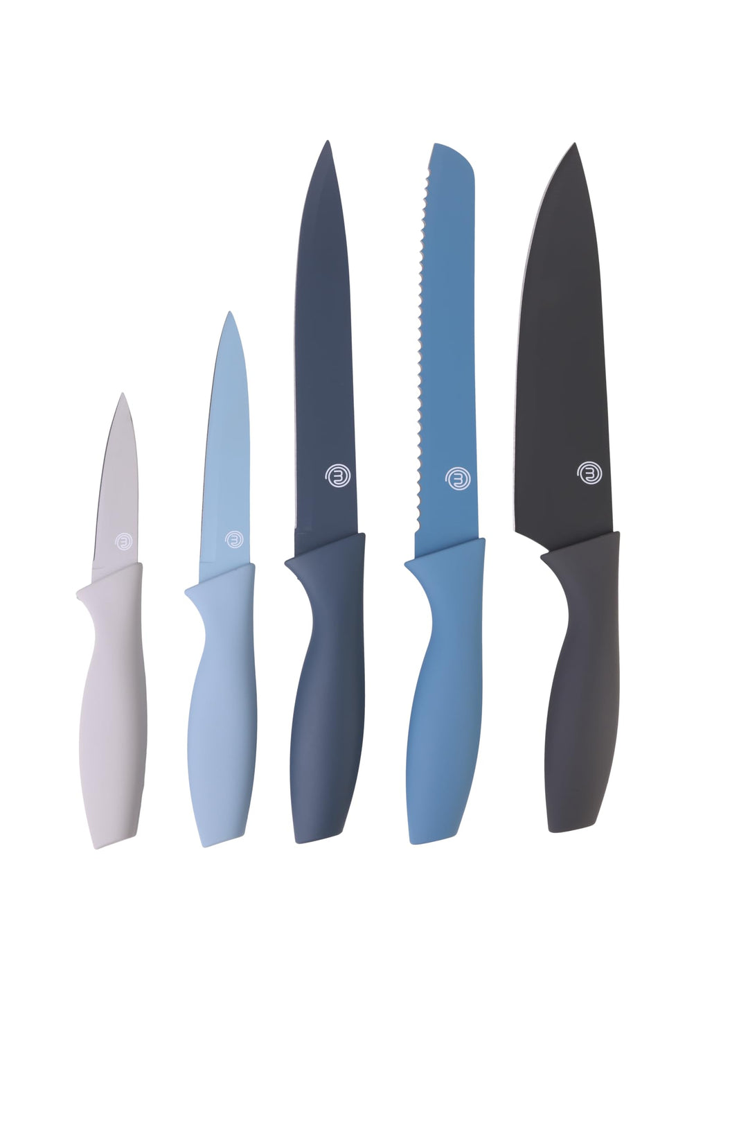 MasterChef Messerset, Küchenmesser Set ink. Kochmesser, Gemüsemesser, Schälmesser, Schneidemesser &