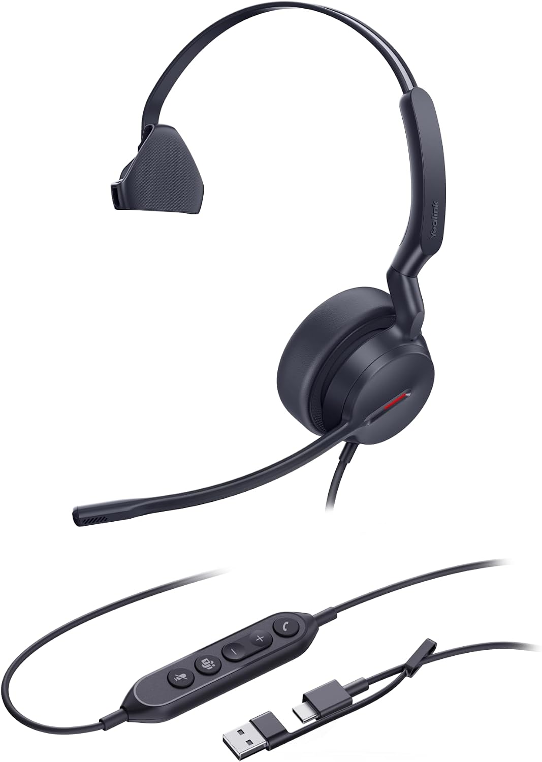 Yealink Headset UH44 Mono Teams USB-C/A, UH44 Mono Teams