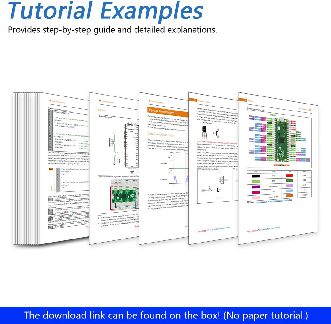 FREENOVE Super Starter Kit for Raspberry Pi Pico (Not Included) (Compatible with Arduino IDE), 513-P