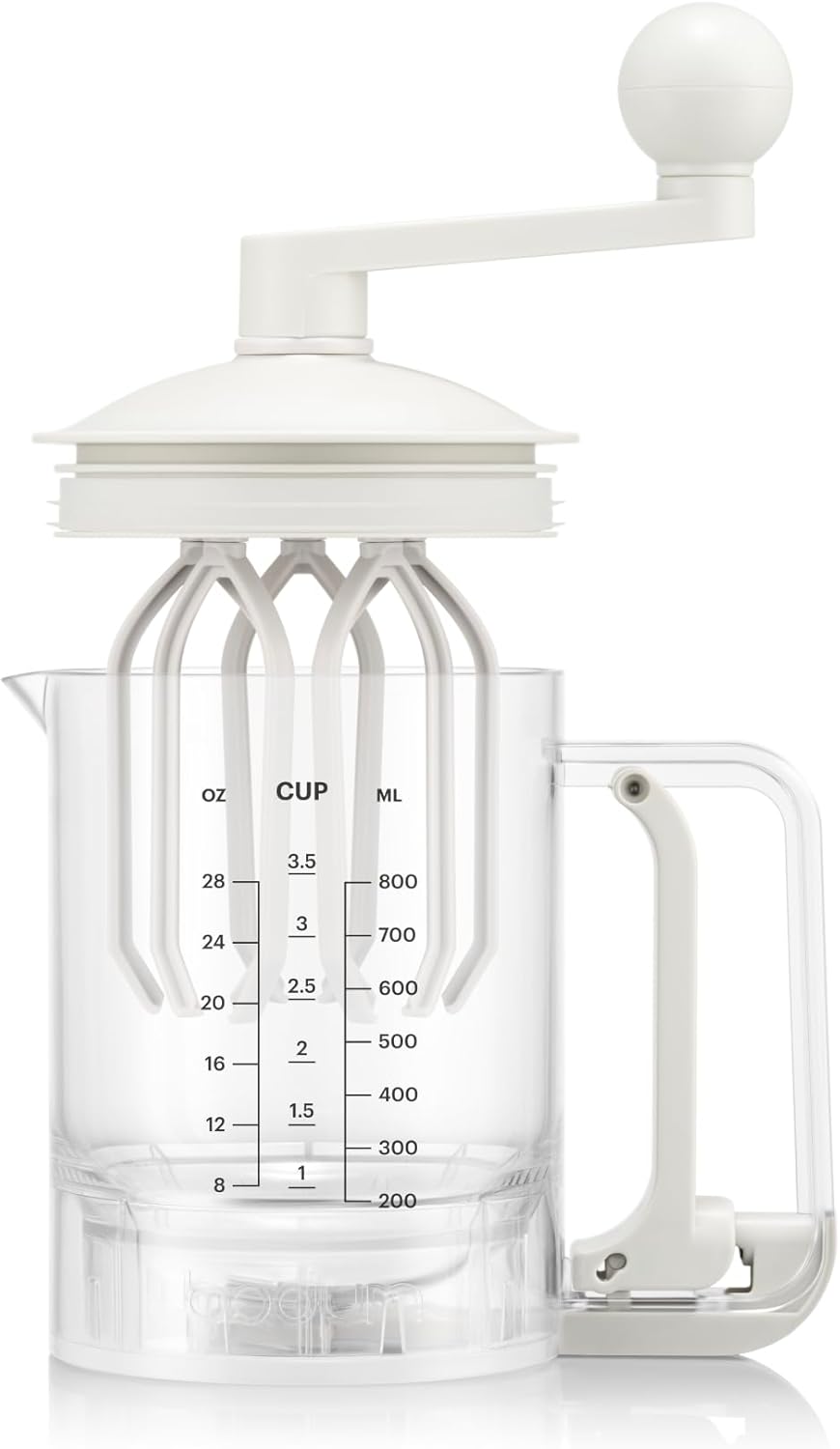 Bodum Pancake Teigmixer & Spender BISTRO Weiss – Integrierte Messfunktion – Einfaches Ausgiessen, Ro