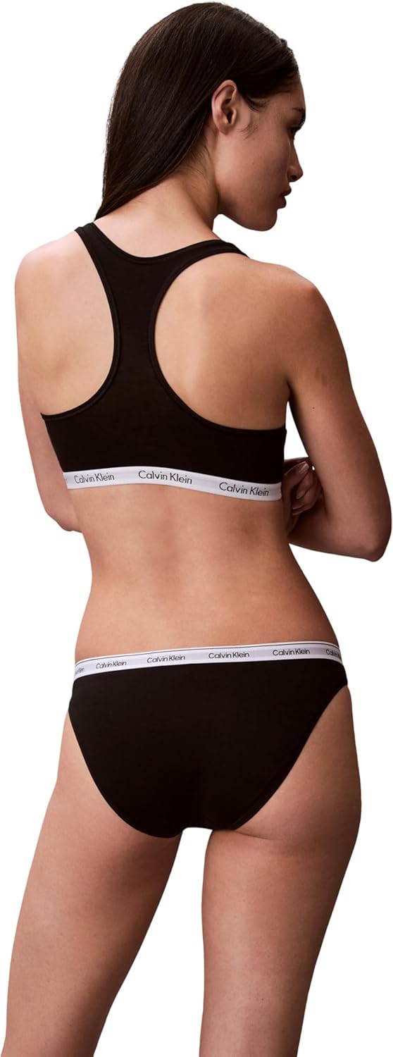 Calvin Klein Damen 3er Pack Slips Bikini Form Baumwolle mit Stretch L Mehrfarbig (Black/White/Grey H