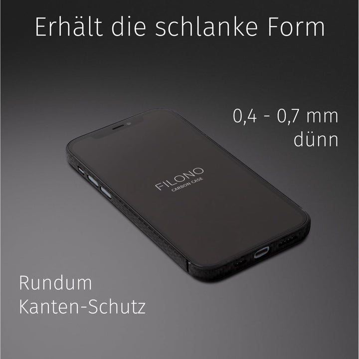 FILONO iPhone 13 Carbon Hülle kompatibel mit MagSafe ultradünn iPhone 13 CARBON Case MS, iPhone 13 C