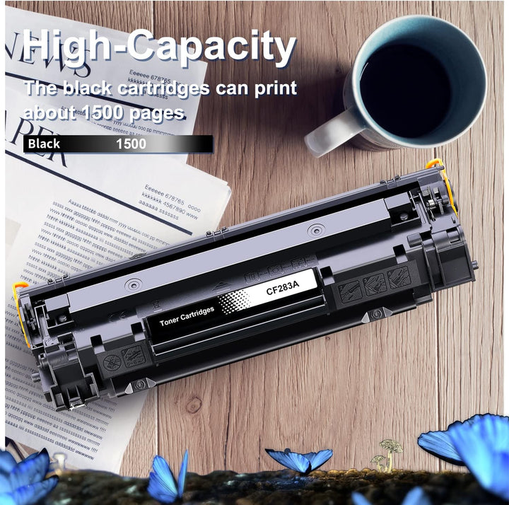 LOSMANN 4 Schwarz Toner Kompatibel für HP CF283A 83A für HP LaserJet Pro MFP M201n M202dw M202n M225