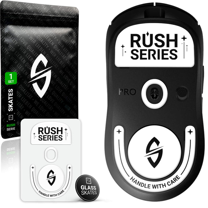SensoryBoost Rush Glas Glides Set kompatibel mit Logitech G PRO X Superlight 2, G PRO X2 Superstrike
