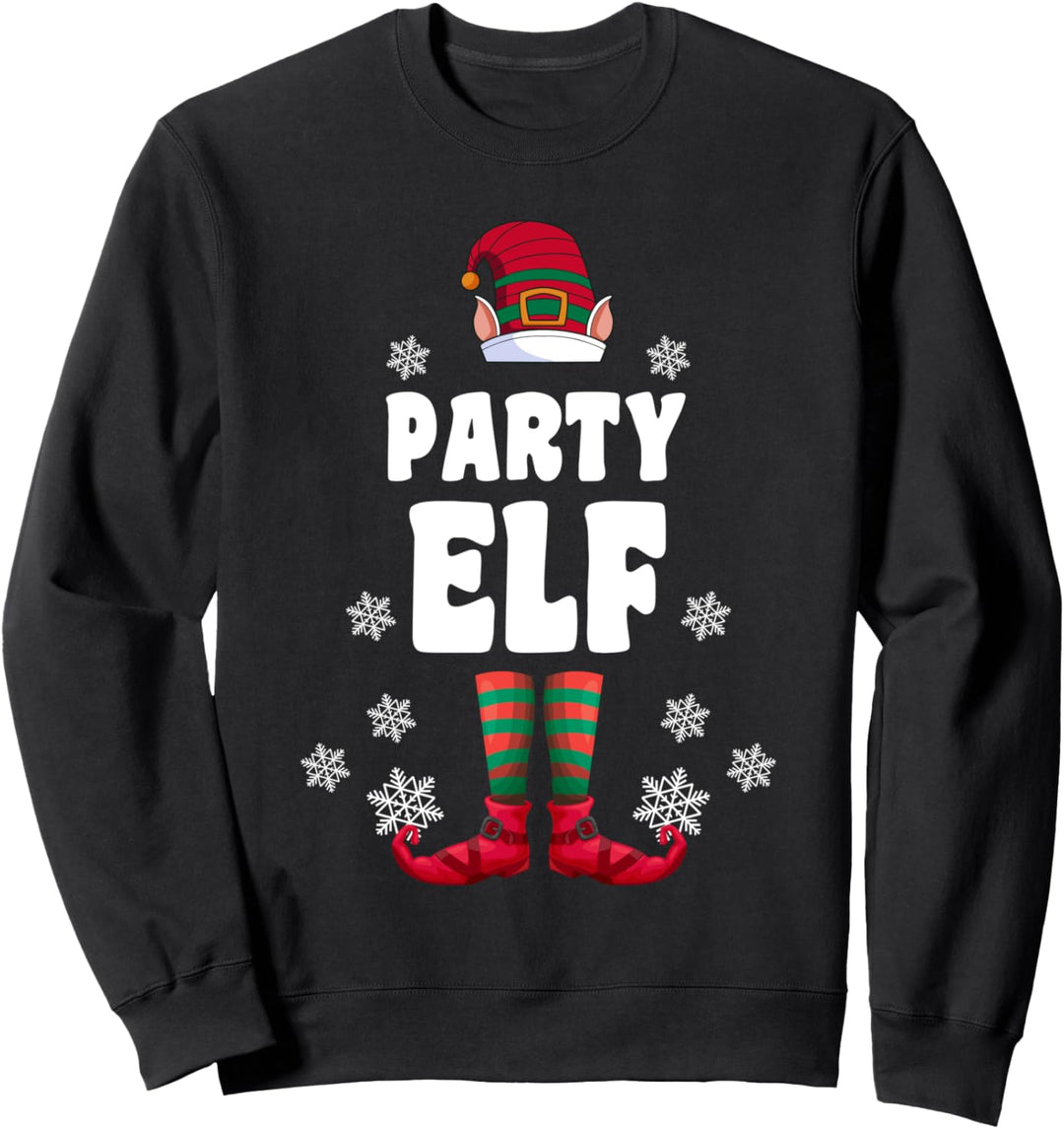Party Elf Elfen Familien Weihnachts Outfit Weihnachtself Sweatshirt