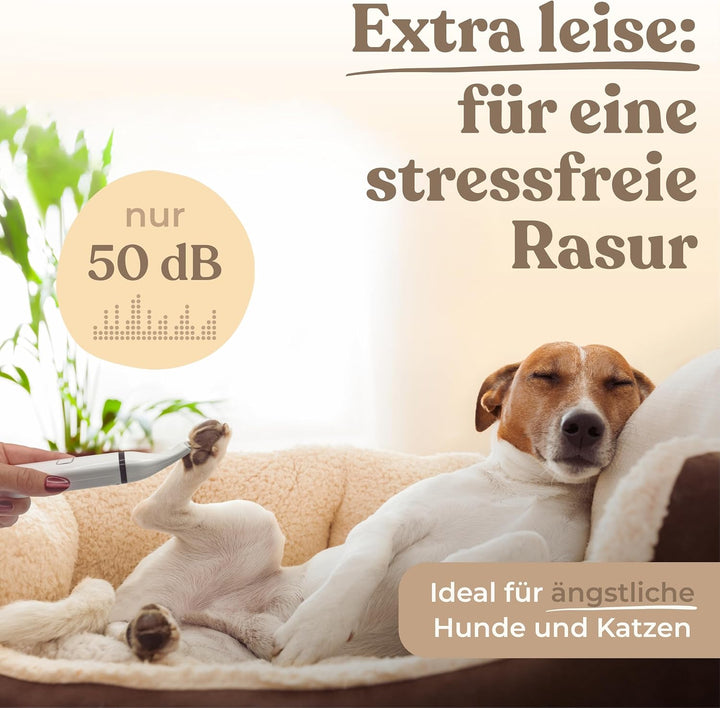 Profi Pfotentrimmer für Hunde und Katzen - Hundepfoten Trimmer leise Schermaschine Hundeschermaschin