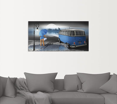 ARTland Wandbild Alu Verbundplatte für Innen & Outdoor Bild 60 x 30 cm Skyline Pin Up Regenschirm Au