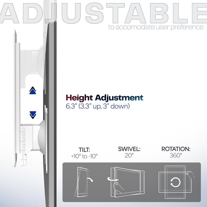 VIVO Wandhalterung für stehende Arbeitsplätze, höhenverstellbar, für 1 Bildschirm mit max. VESA 100