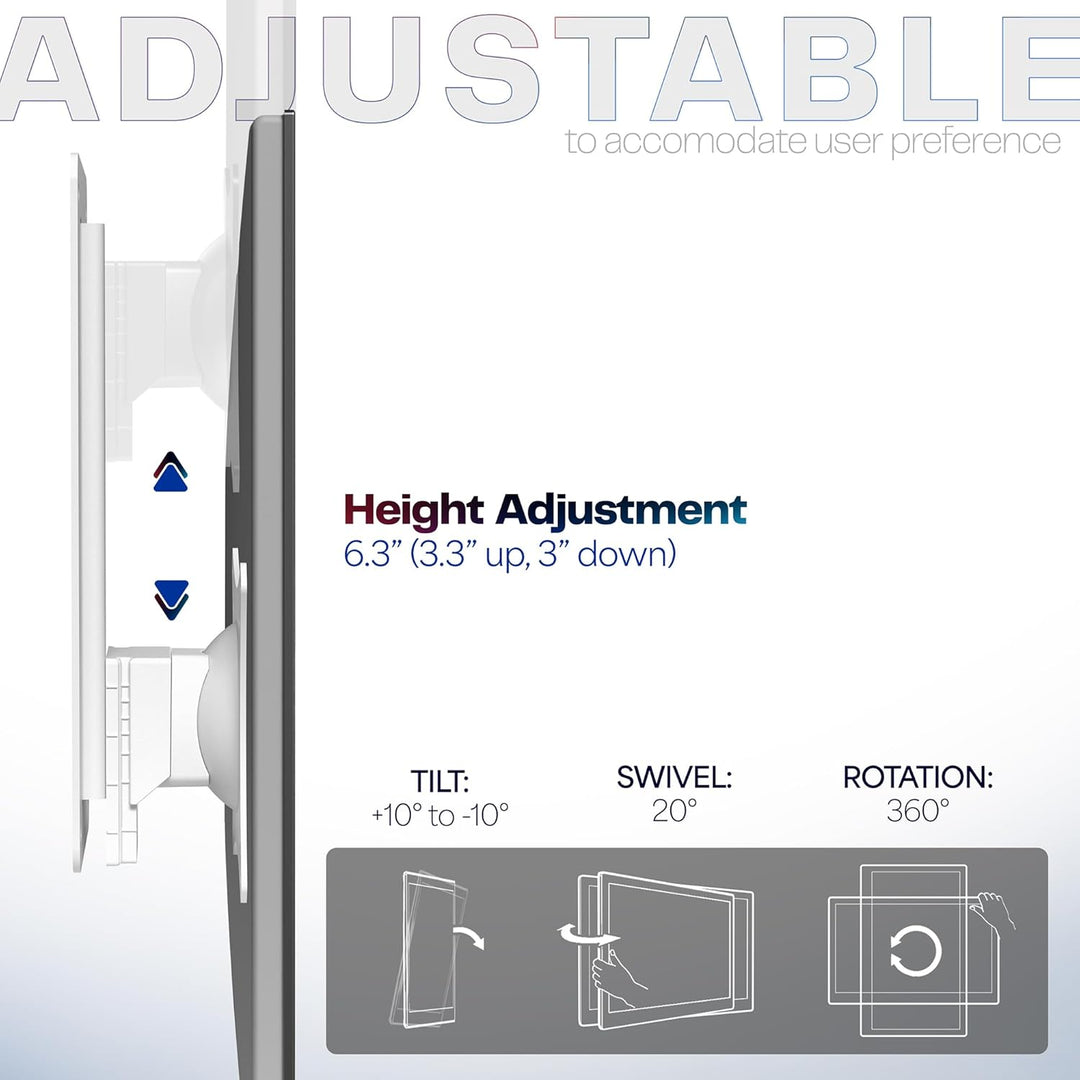 VIVO Wandhalterung für stehende Arbeitsplätze, höhenverstellbar, für 1 Bildschirm mit max. VESA 100
