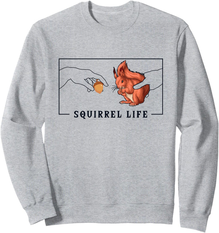 Michelangelo Creation of Adam Squirrel Squirrel Eichhörnchen Sweatshirt