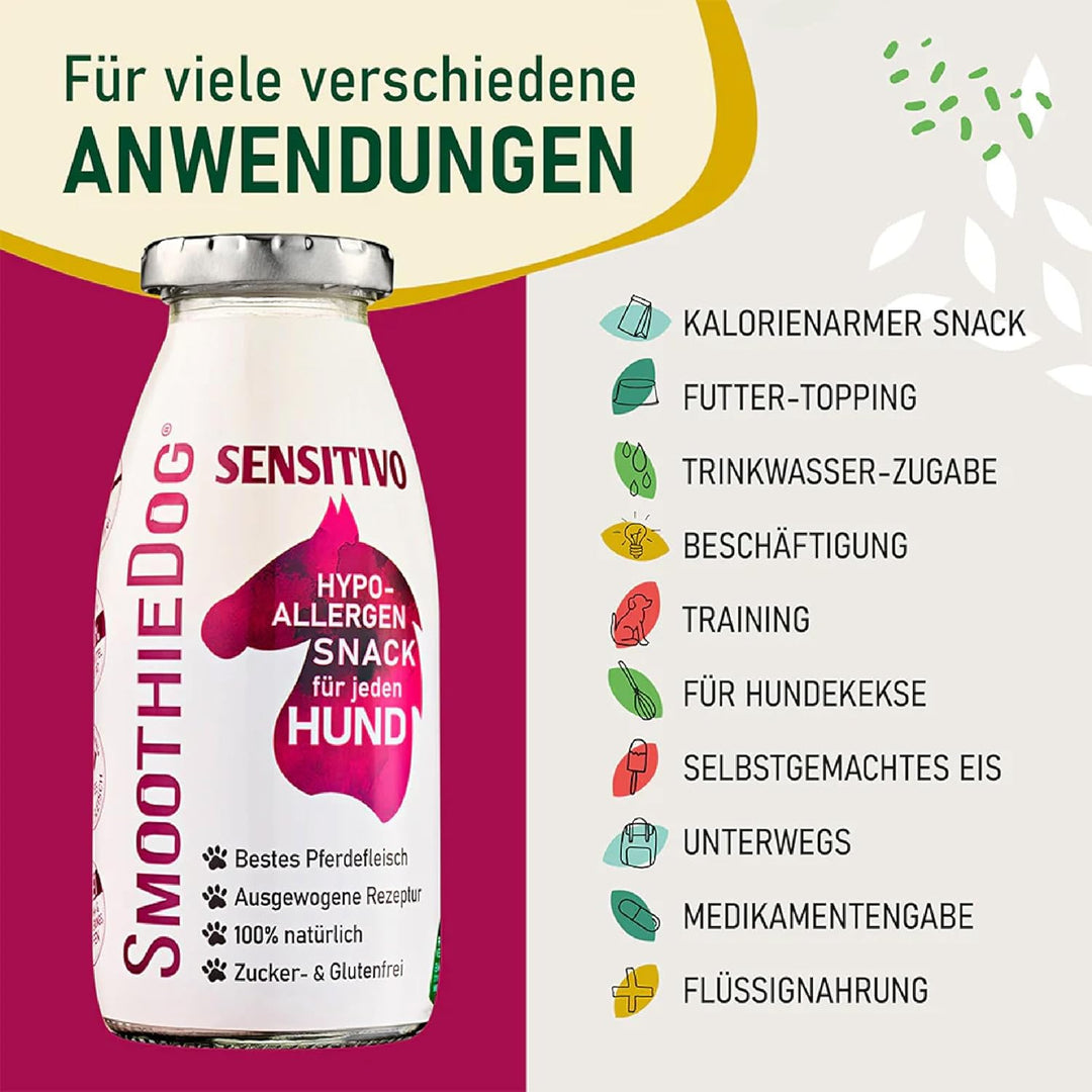 SmoothieDog Schleckball Hundesmoothie 3er Sensitivo - Schleckball für Hunde, Snackball, zur Beschäft