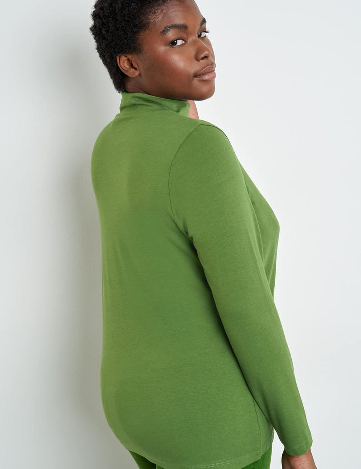 Samoon Damen 171050-26400 T Shirt, Basil Green, 44 EU