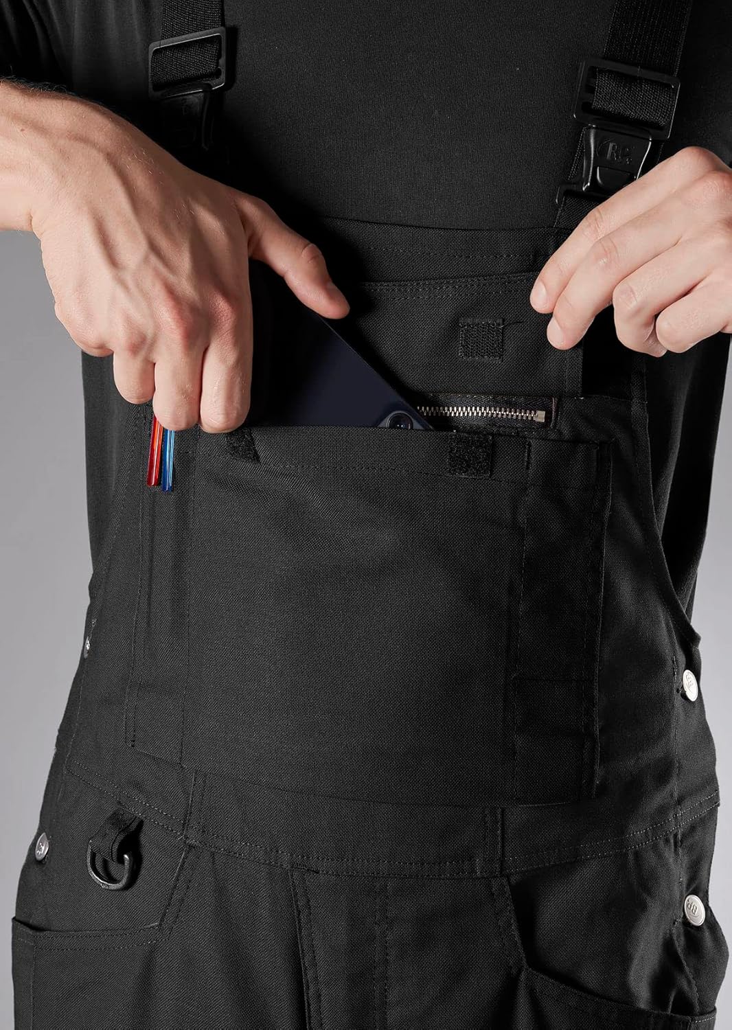 BP 1821-565-0032-52/54s Latzhose, Stretch-Hosenträger mit Clipbefestigungen, 285,00 g/m² Stoffmischu