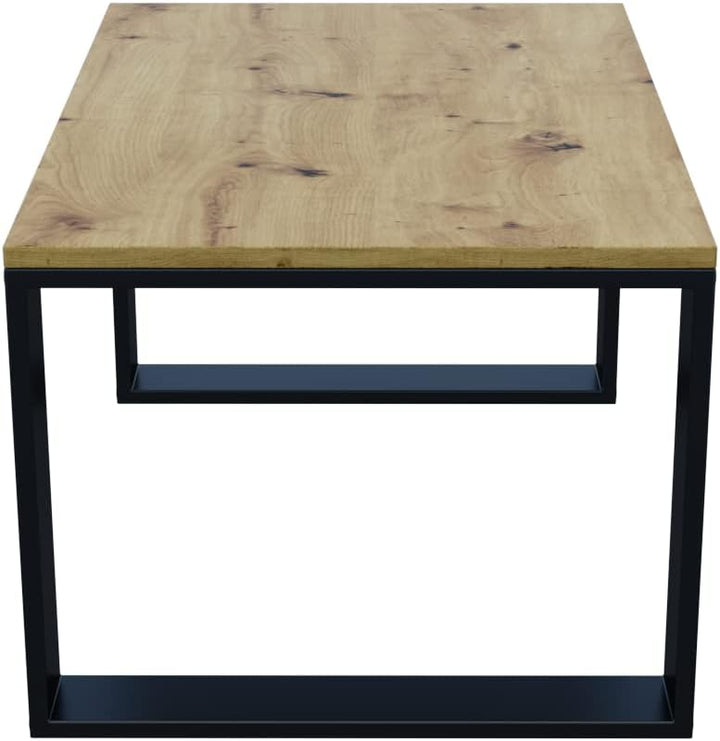 AKKE Couchtisch Wohnzimmertisch Beistelltisch Tisch Für Wohnzimmer Artisan Oak Yellow 90 x 60 x 55 L