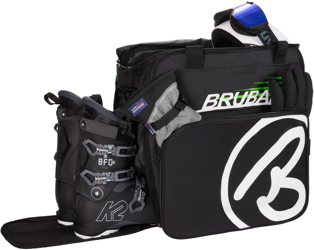 BRUBAKER Skischuhtasche Super Champion - Komfort Skischuhrucksack - Helmtasche Stiefeltasche mit Ruc