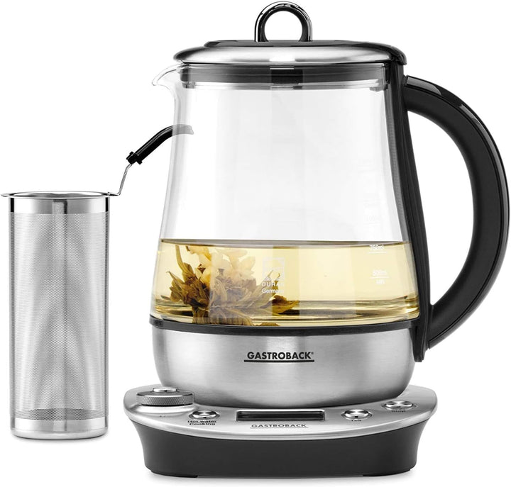 Gastroback 42438 Design Tea and More Advanced Automatischer Teekocher und Wasserkocher, Multifunktio