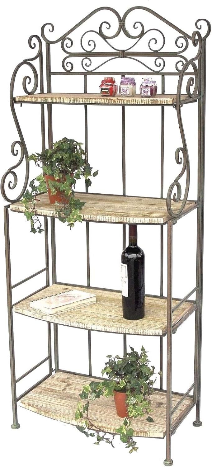 DanDiBo Regal Standregal 12060 aus Metall und Holz 150 cm Bücherregal Badregal Küchenregal