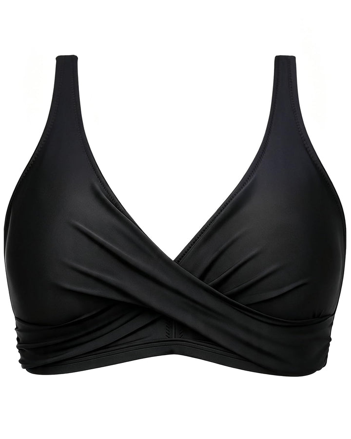 Aqua Eve Damen-Bikinioberteil, volle Abdeckung, ohne Unterteil, Push-up-Badeanzüge, Sport-BH, Badean