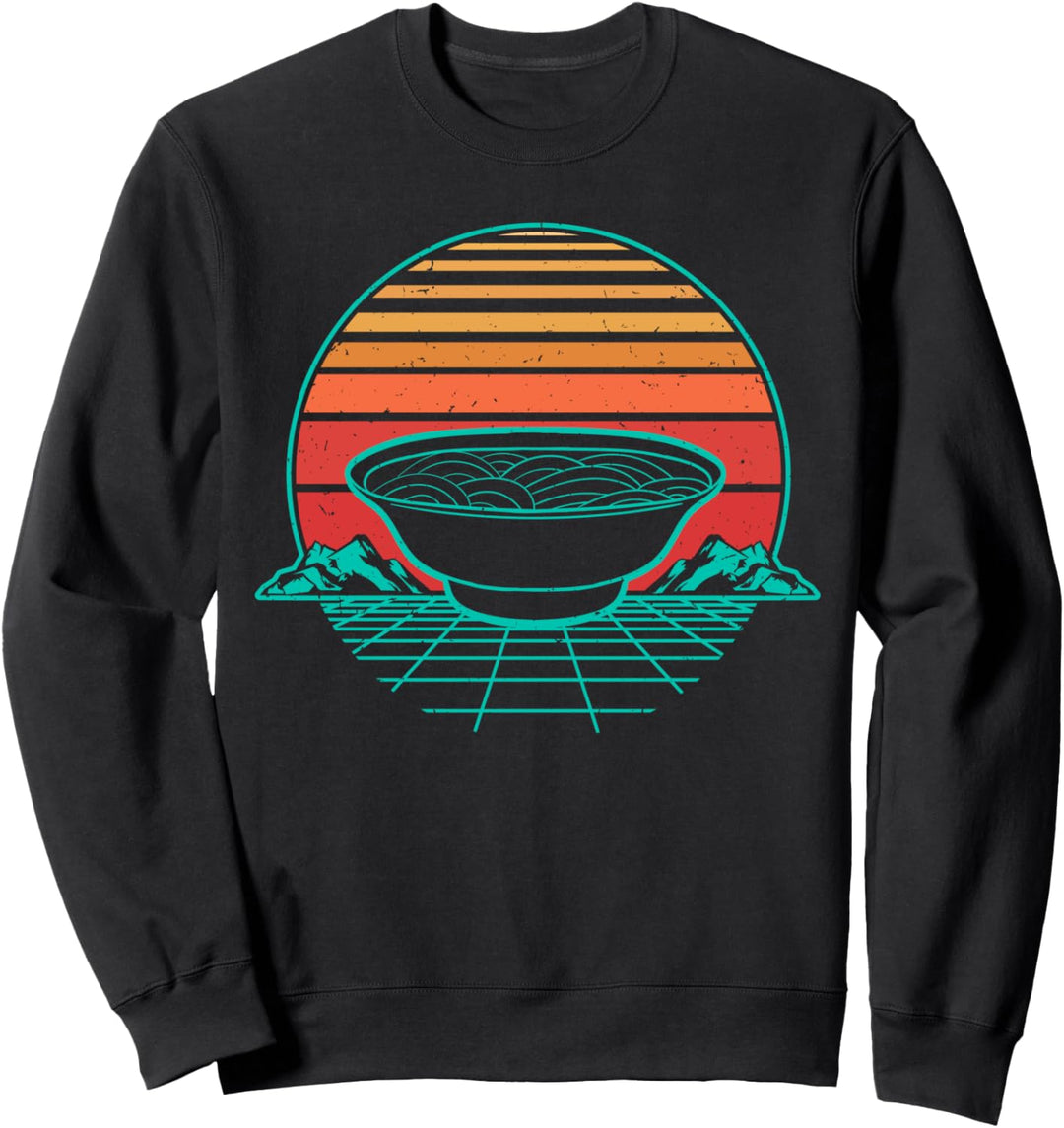 Ramen Nudelsuppe Japan Retro Vintage Sunset Sweatshirt