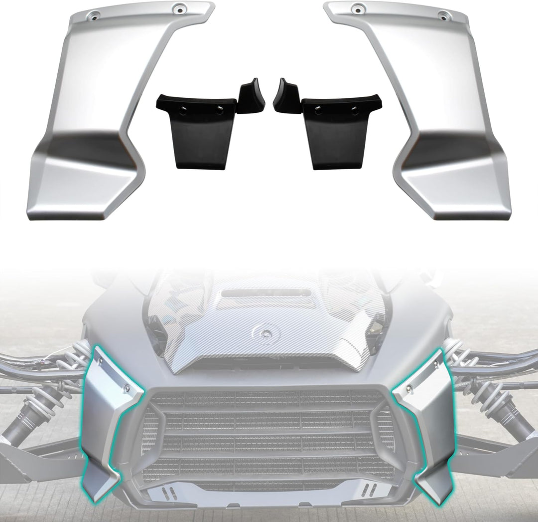 SAUTVS Silberfarbene Frontgrill-Zierleisten für Can-Am Ryker, unterer Grillschutz für Can Am Ryker 6