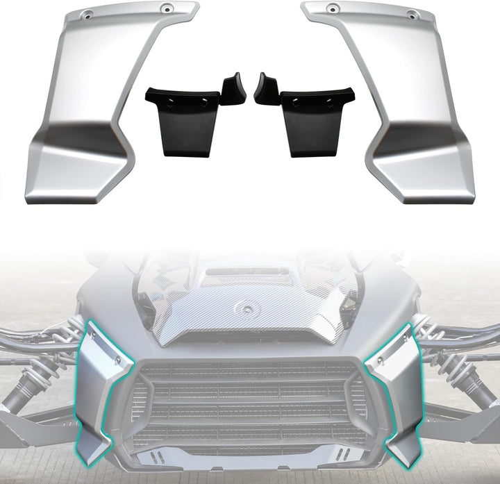 SAUTVS Silberfarbene Frontgrill-Zierleisten für Can-Am Ryker, unterer Grillschutz für Can Am Ryker 6