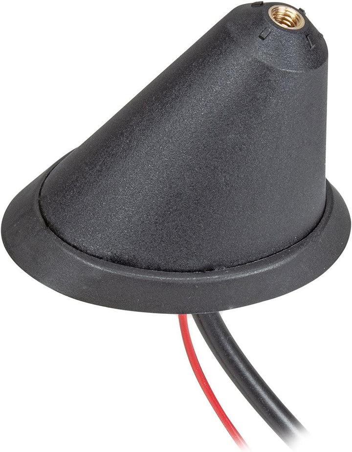 tomzz Audio 1000-042 KFZ Auto Dachantenne 16V-Look AM/FM mit 450cm Kabel Verstärker DIN-Stecker Anti