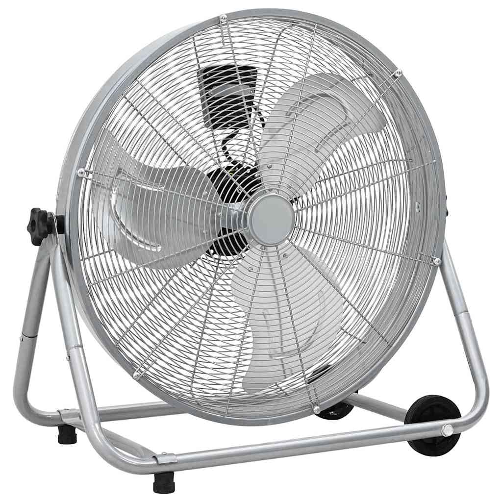 vidaXL Trommelventilator Mit Rad Silber 73 x 42 x 70 cm Aluminium, Industrieller, leistungsstarker S