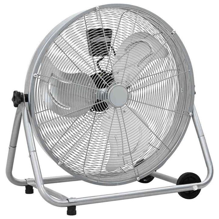 vidaXL Trommelventilator Mit Rad Silber 73 x 42 x 70 cm Aluminium, Industrieller, leistungsstarker S