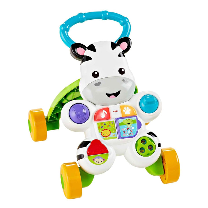 Fisher-Price Lern mit mir - Zebra Lauflernwagen, musikalisches Aktivitäts- und Gehspielzeug mit Lern