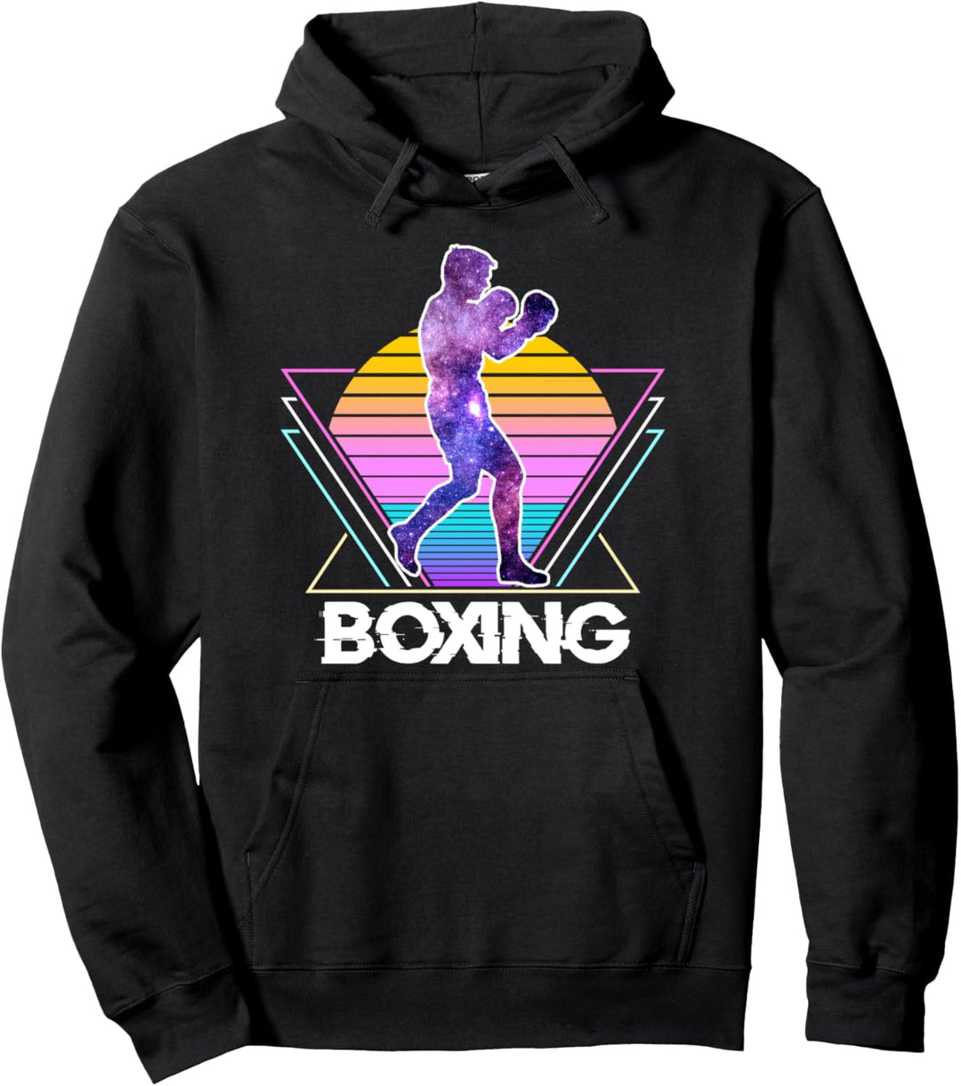 Boxen Sport Retro Vintage Vaporwave 90er Boxer Pullover Hoodie