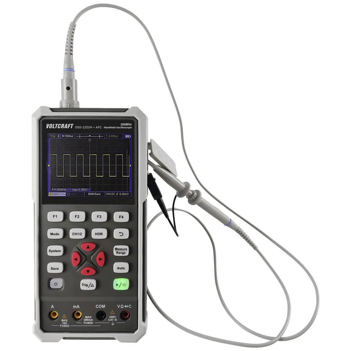 VOLTCRAFT DSO-2202H + AFG Hand-Oszilloskop 200 MHz 2-Kanal 1 GSa/s 8 kpts 8 Bit Handgerät 1 St.
