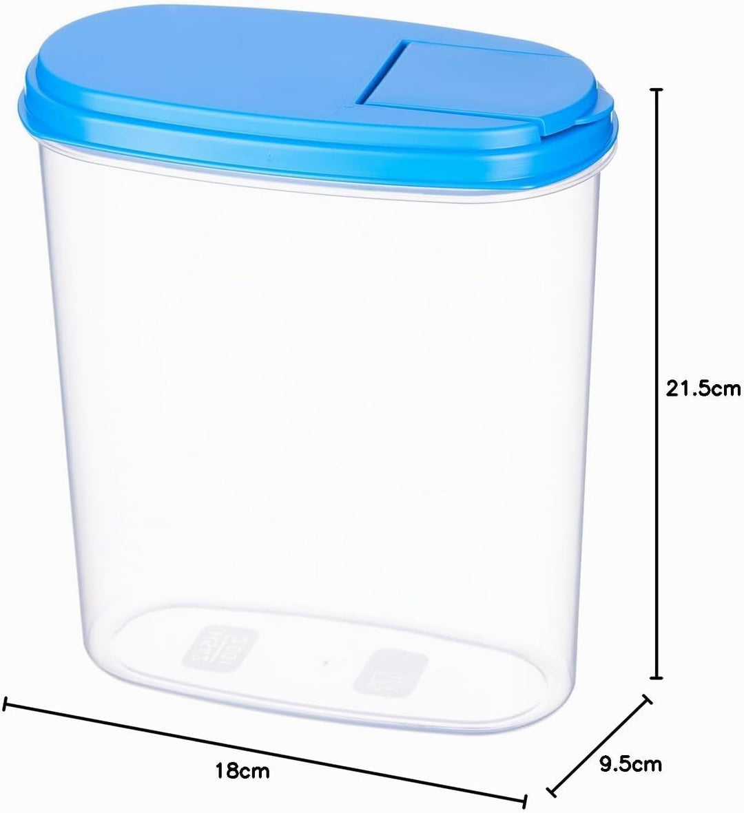 MiraHome Schüttdose für Müsli 2L 3er Set Blau – Vorratsdosen mit Deckel luftdicht – Frischhaltedosen