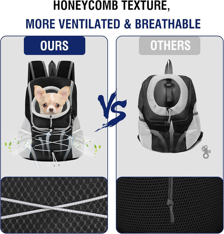 Pawaboo Haustier Rucksack Hund Tragetasche für Kleine Mittelgrosse Hunde und Katzen, Atmungsaktiv un