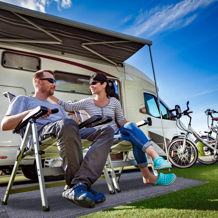 Sonnewelt Vorzeltteppich Zeltteppich 100% HDPE, Outdoor campingteppich mit 13 Heringe, Ausgestattet