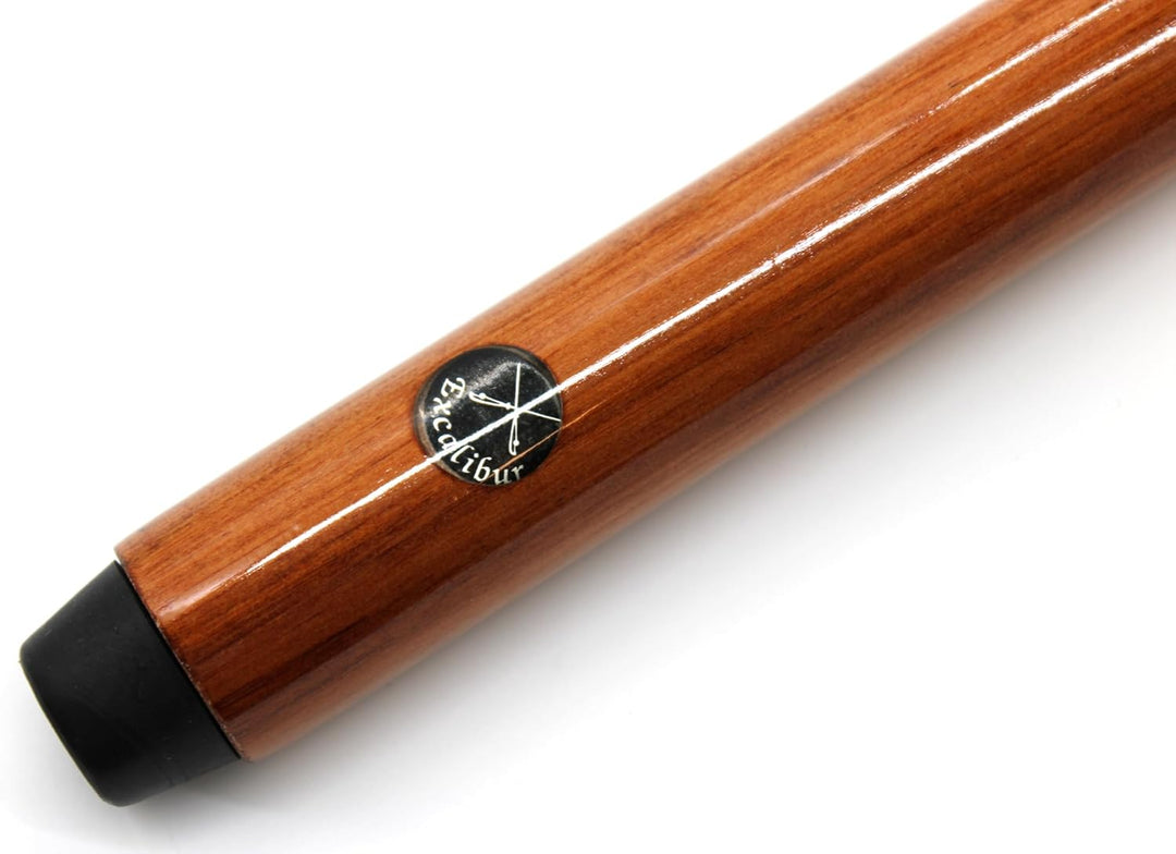 2X Billard Pool Queue Cue Kö Excalibur einteilig, Ahornholz, Braun, 102cm - 145cm, 12mm Schraubleder